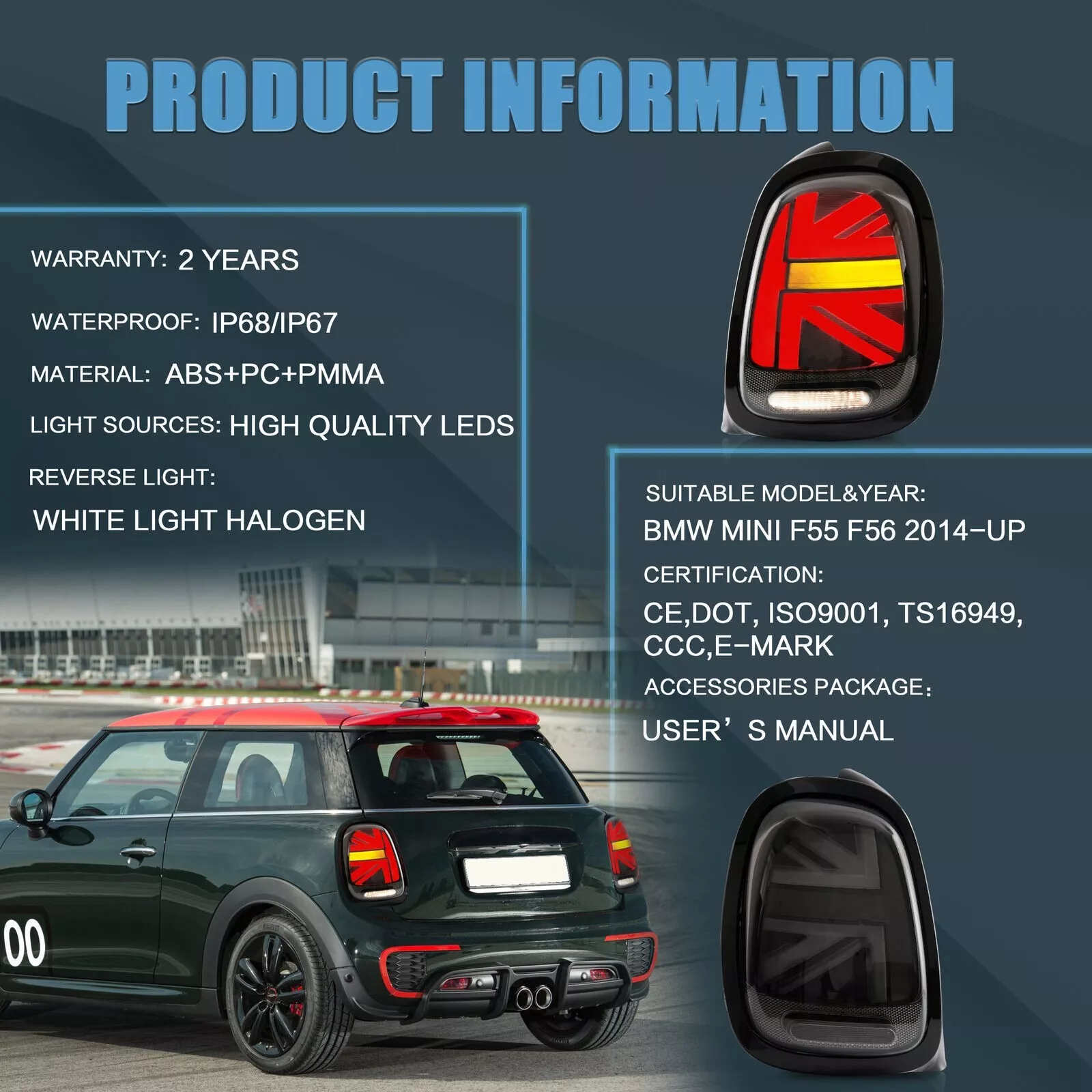 Tail Lights For Mini Cooper F55 F56 F57 2014 - 2019 - Image 5