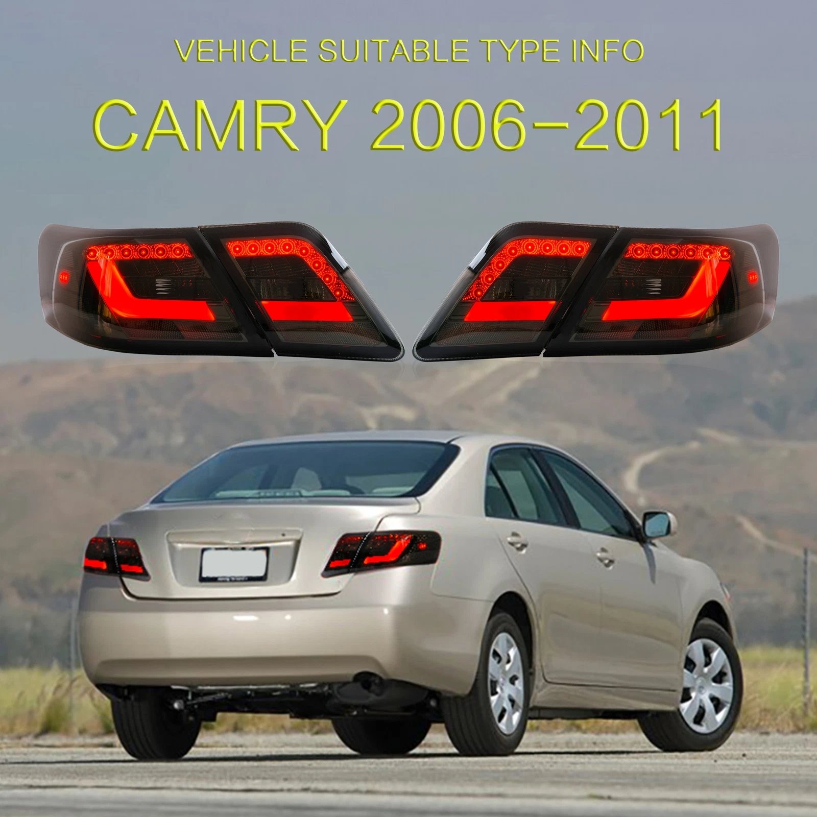 Tail Lights For Smoked Toyota Camry 2006 - 2011 - Image 8