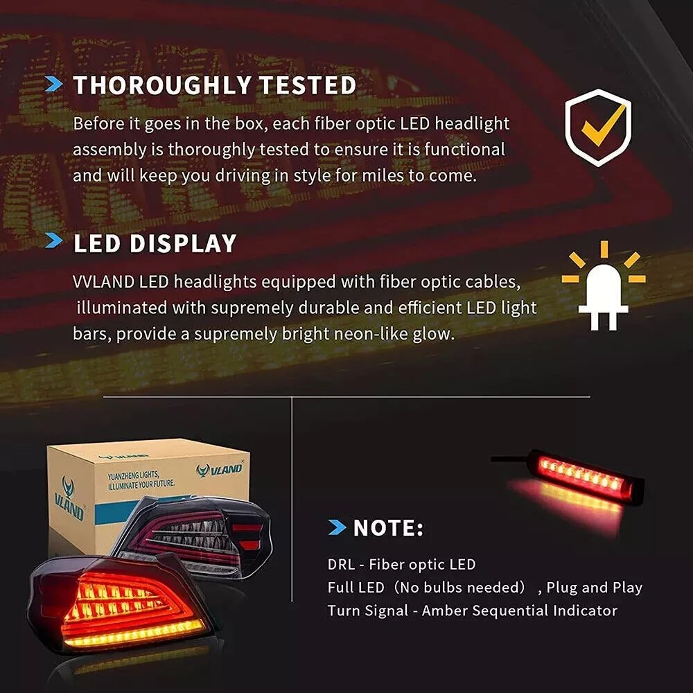 Tail Lights For Subaru WRX 2015 - 2021 - Image 6