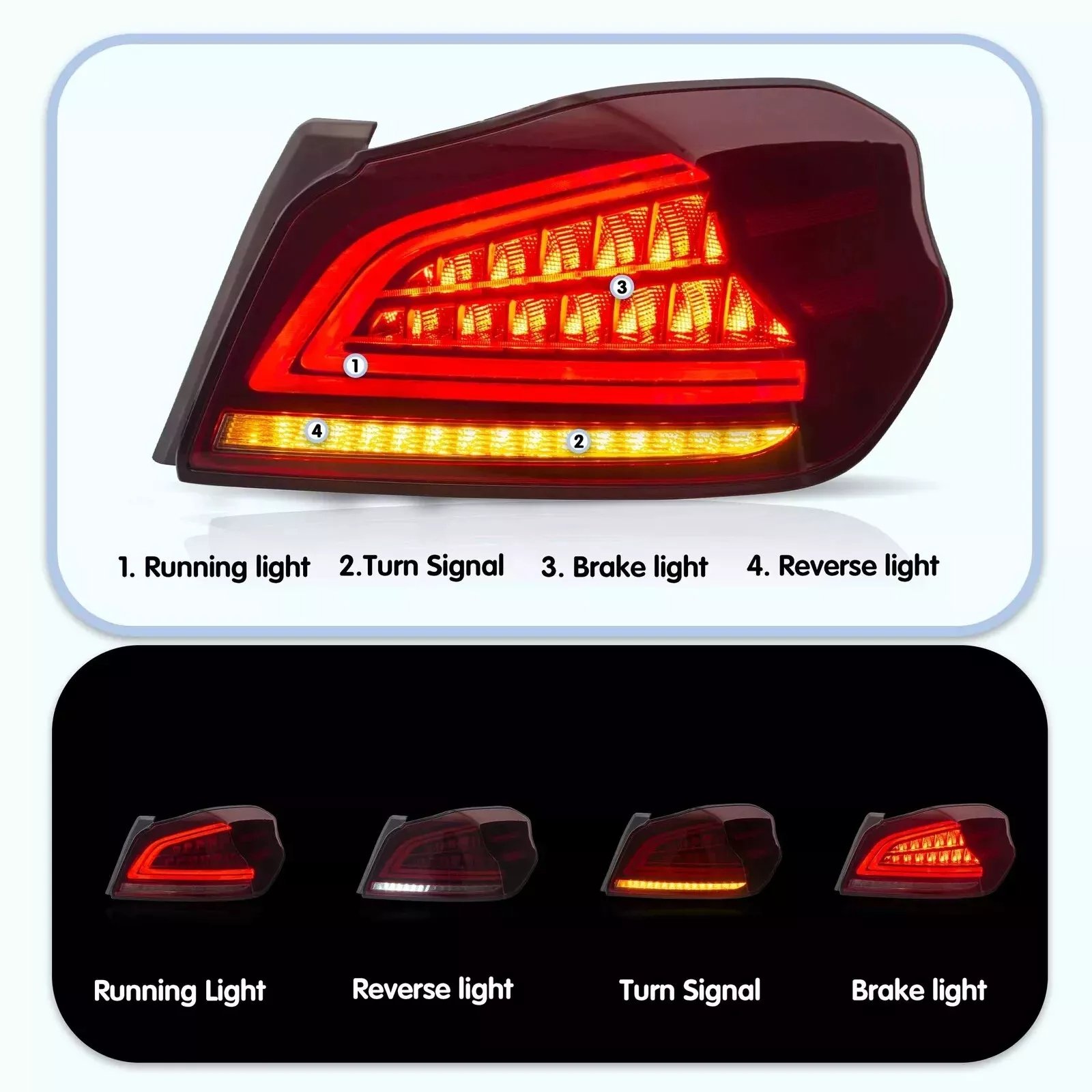Tail Lights For Subaru WRX 2015 - 2021 - Image 10
