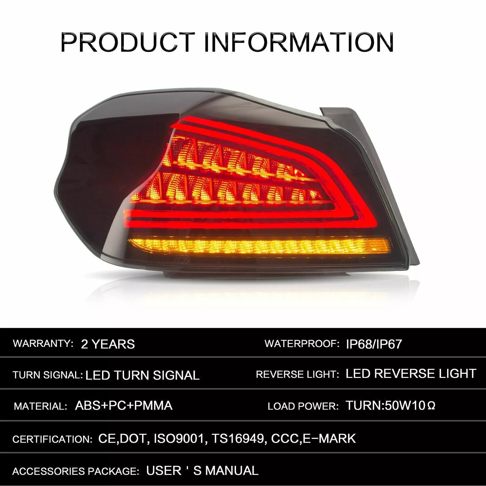 Tail Lights For Subaru WRX 2015 - 2021 - Image 18