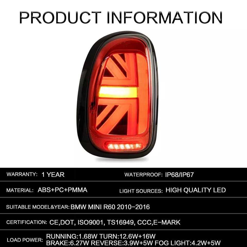 Tail Lights For 2010 - 2016 Mini Cooper Countryman R60 - Image 8