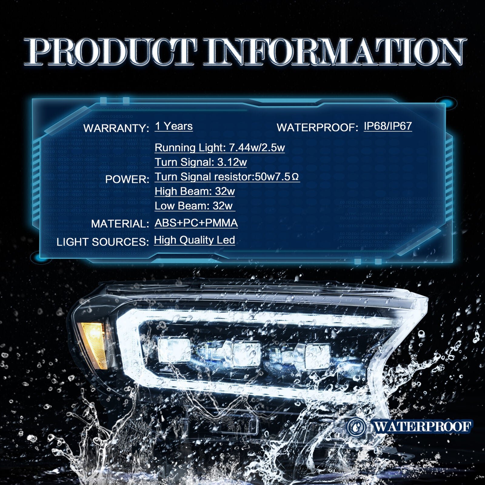 Headlights For Ford Ranger 2015 - 2021 - Image 3