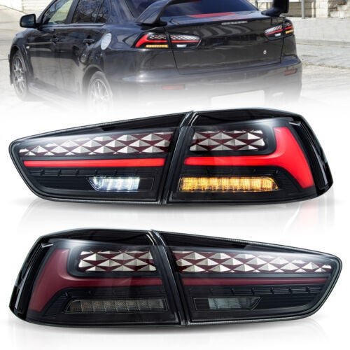 Smoked Tail Lights For Mitsubishi Lancer EVO X 2008 - 2020 - Image 6