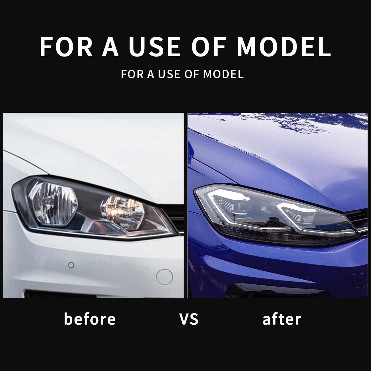 Headlights For 2018-2021 VW Golf 7.5 MK7.5 - Image 2