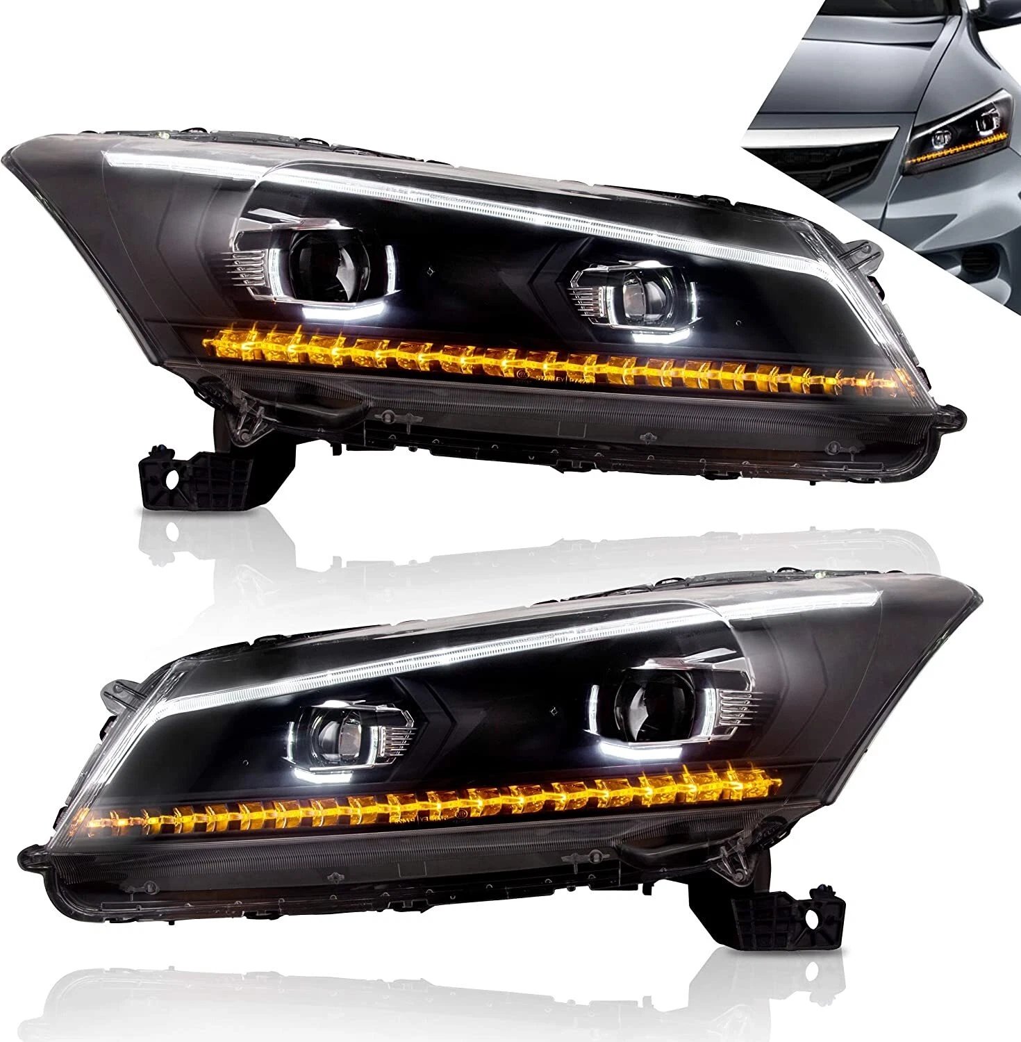 Headlights For 2008-2012 Honda Accord Sedan - Image 17