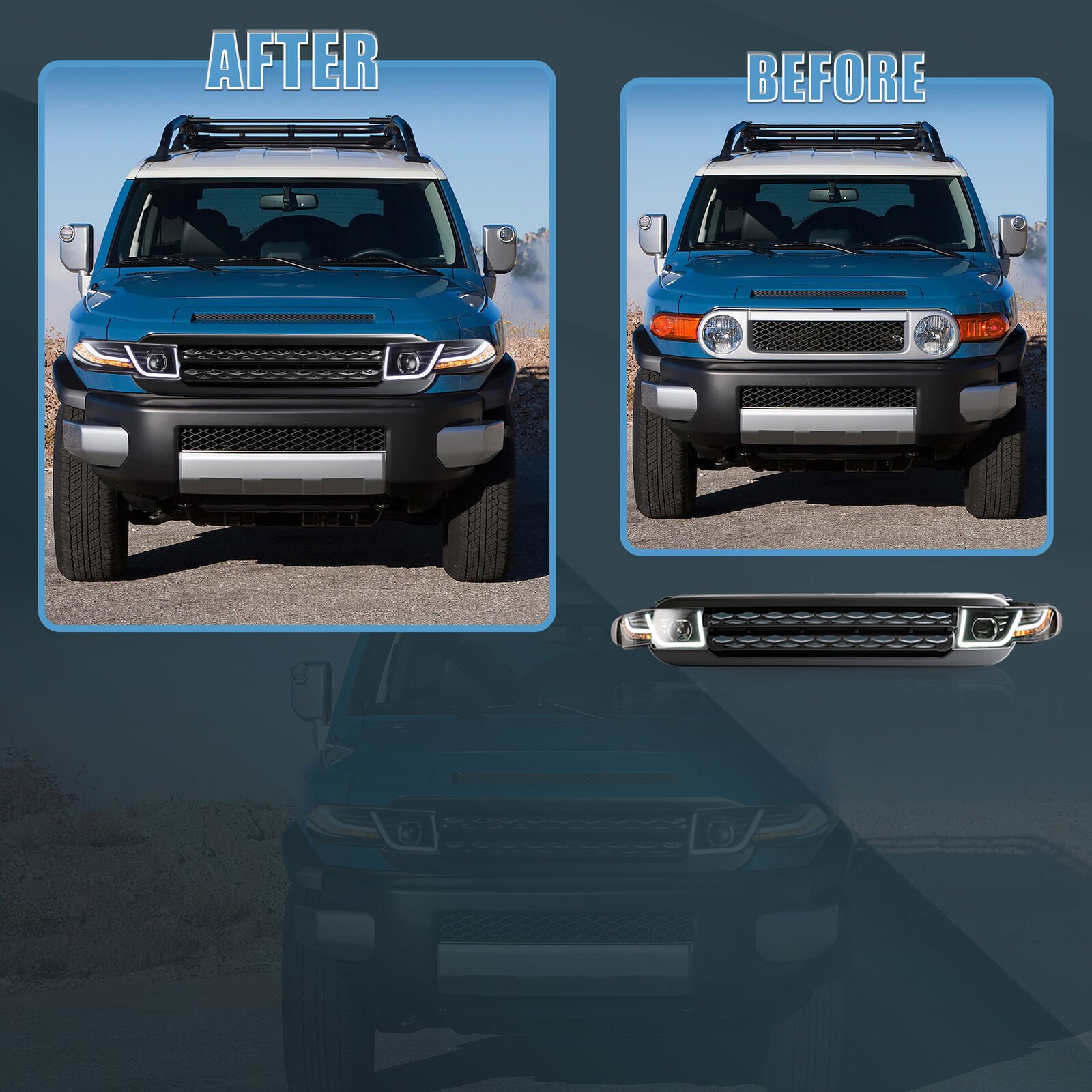 Headlights For 2007 - 2020 Toyota FJ Cruiser - Image 15