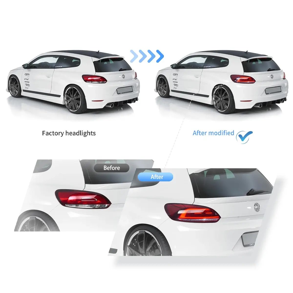 Tail Lights for VW Scirocco MK3 2009-2014 - Image 3