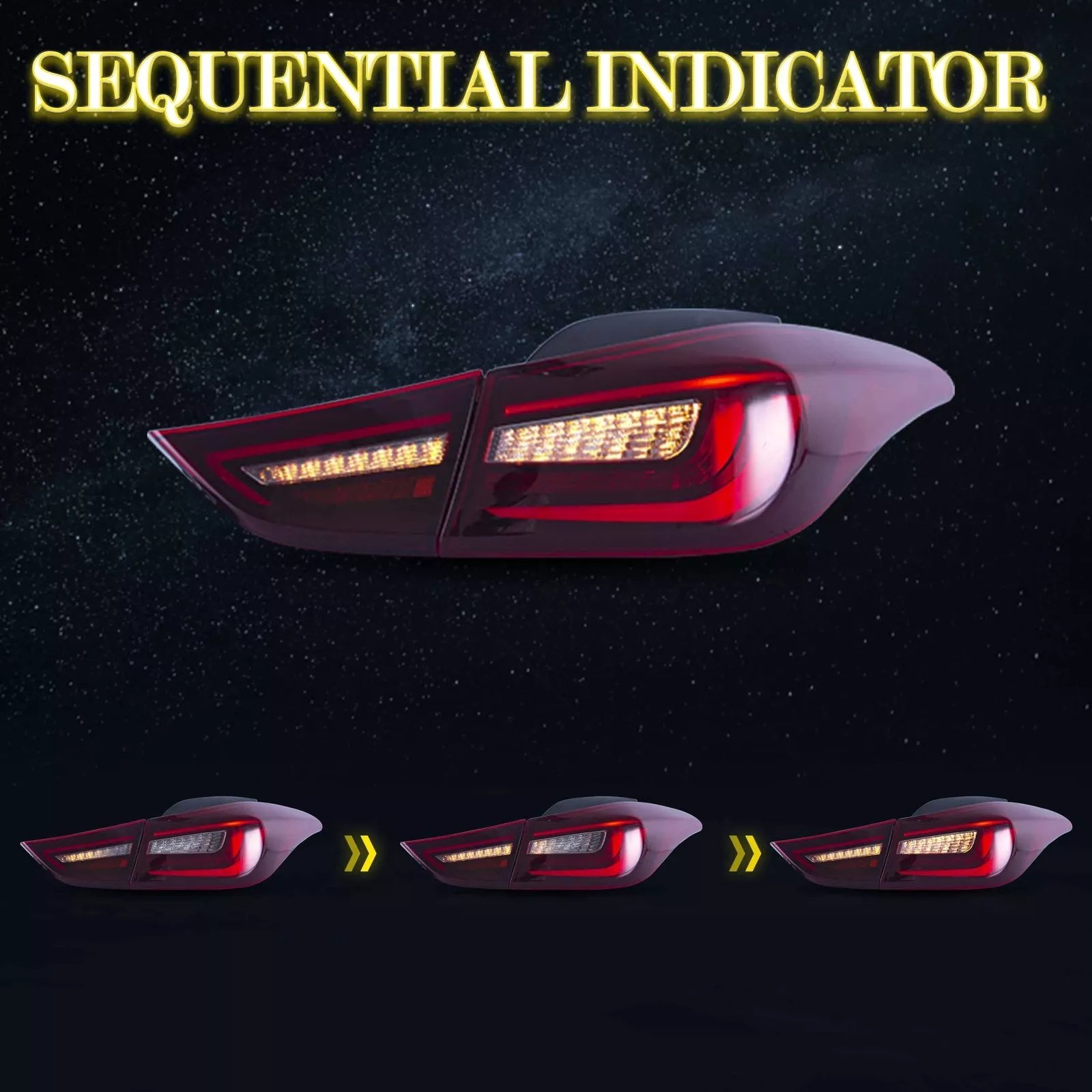 Tail Lights For 2011 - 2016 Hyundai Elantra - Image 4