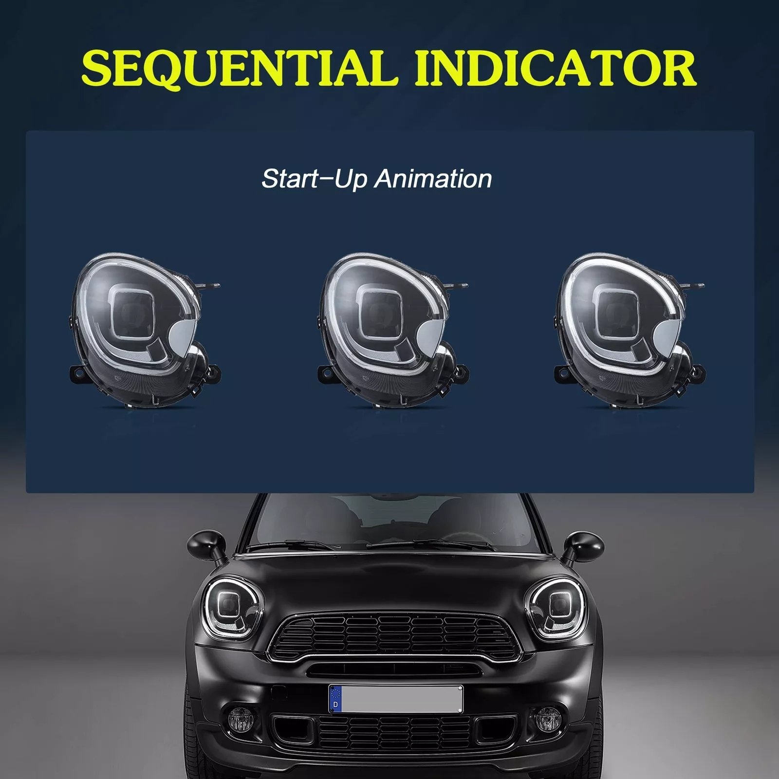 Headlights For 2010-16 Mini Cooper Countryman R60 - Image 5