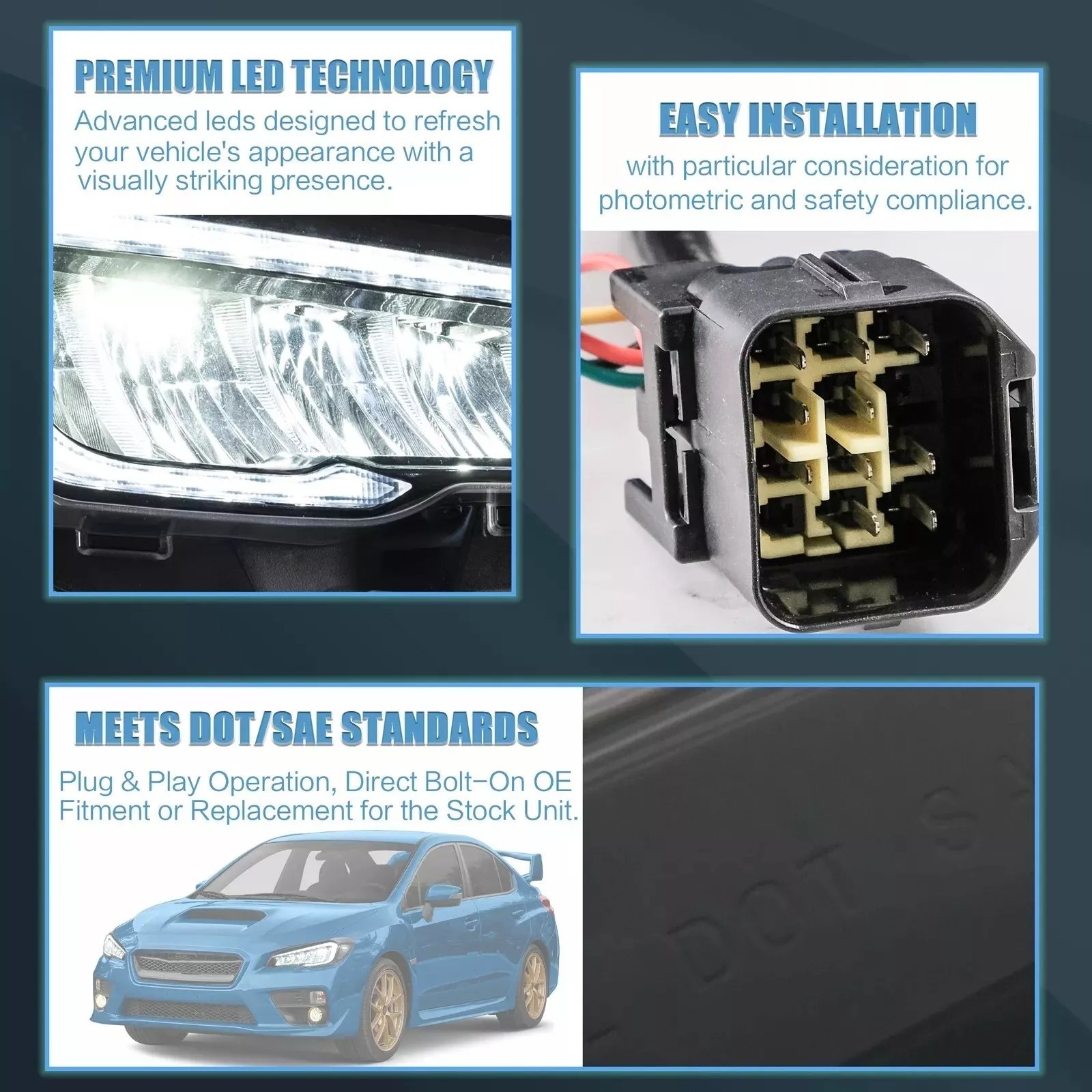 Headlights For Subaru WRX 2015-21 - Image 8