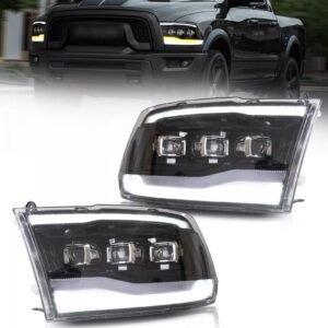 VLAND Clear Headlights Assembly For 2009-2021 Dodge RAM 1500 2500 3500