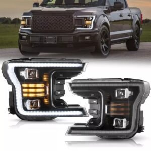 15-20 Ford F150 VLAND Dual Beam Projector HeadLights With Start Up Animation