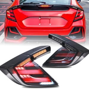 Tail lights for Honda Civic 10Th Gen Hatchback Type R FK7 FK8 2016-2021 Tail Lamp With Sequential Signal, DRL Start UP Animation