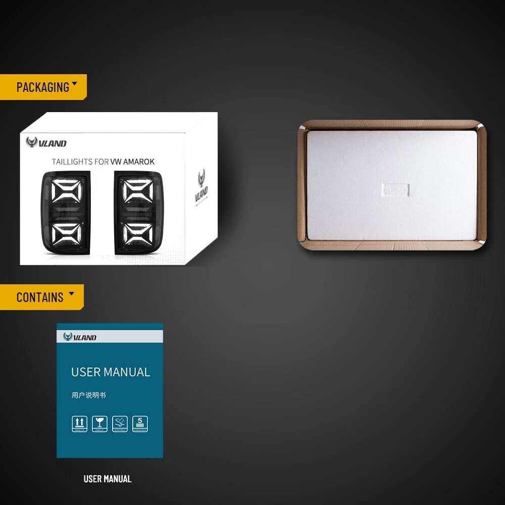 VLAND Smoked Tail lights for 10-22 Volkswagen Amarok With Dynamic Welcome Lighting - Image 12