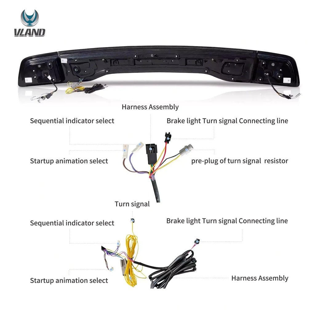 VLAND Tail Lights for 2011-2014 Dodge Charger Full LED W/ Yellow Turn Signal - Image 3