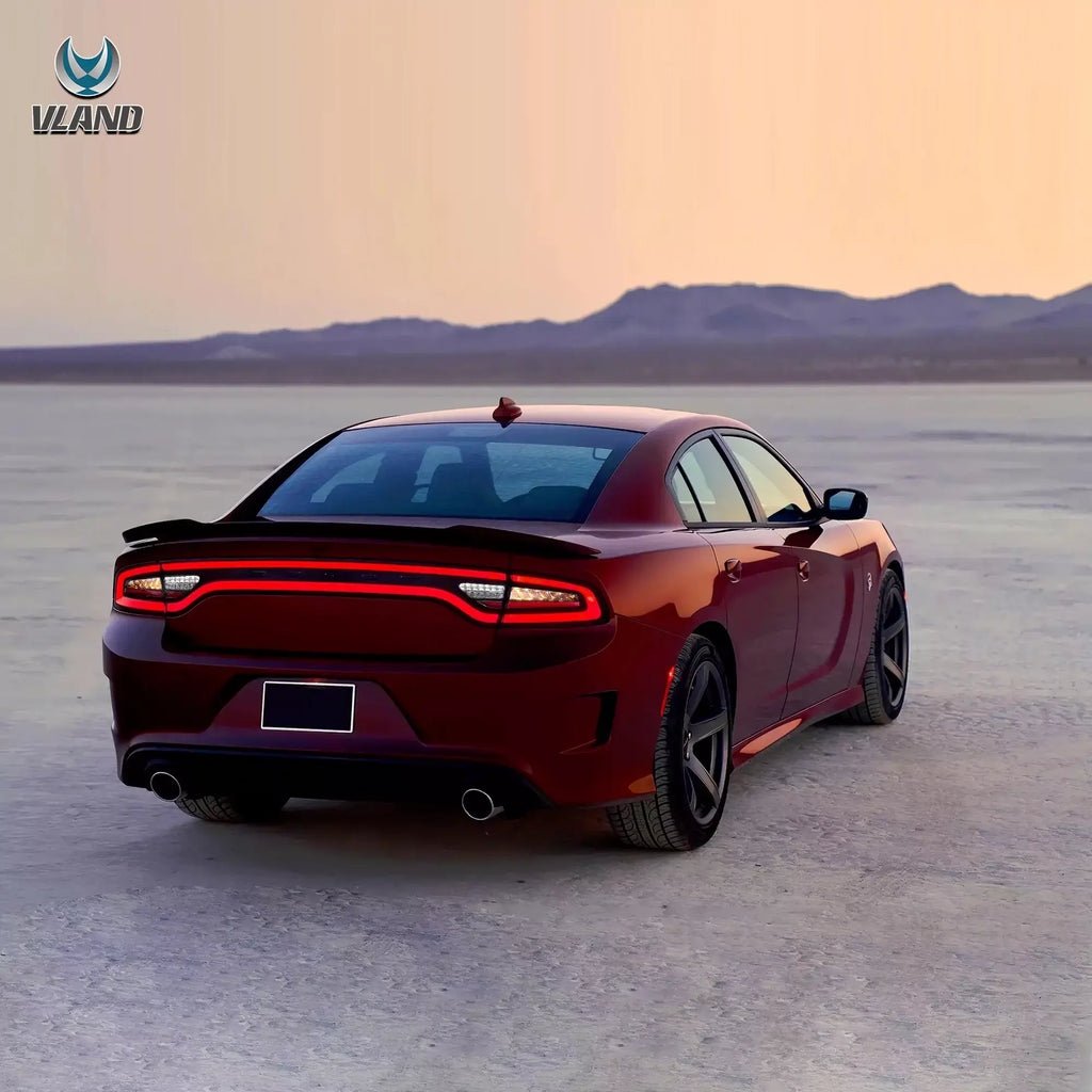 VLAND Tail Lights for 2011-2014 Dodge Charger Full LED W/ Yellow Turn Signal - Image 5