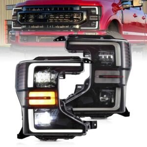 VLAND Headlights for 2020-2022 Ford F250 F350 F450 F550 Super Duty Halogen To LED