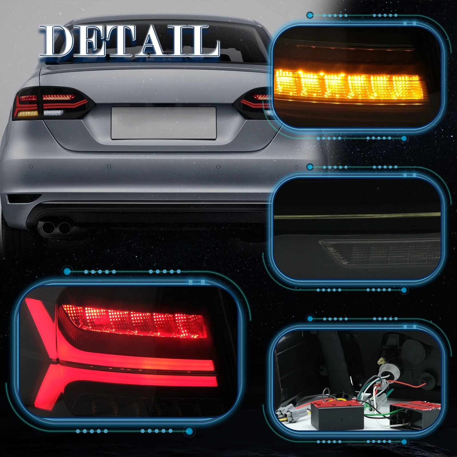 VLAND 2011-2014 Volkswagen Jetta MK6 Tail Lights With LED Sequential - Image 15