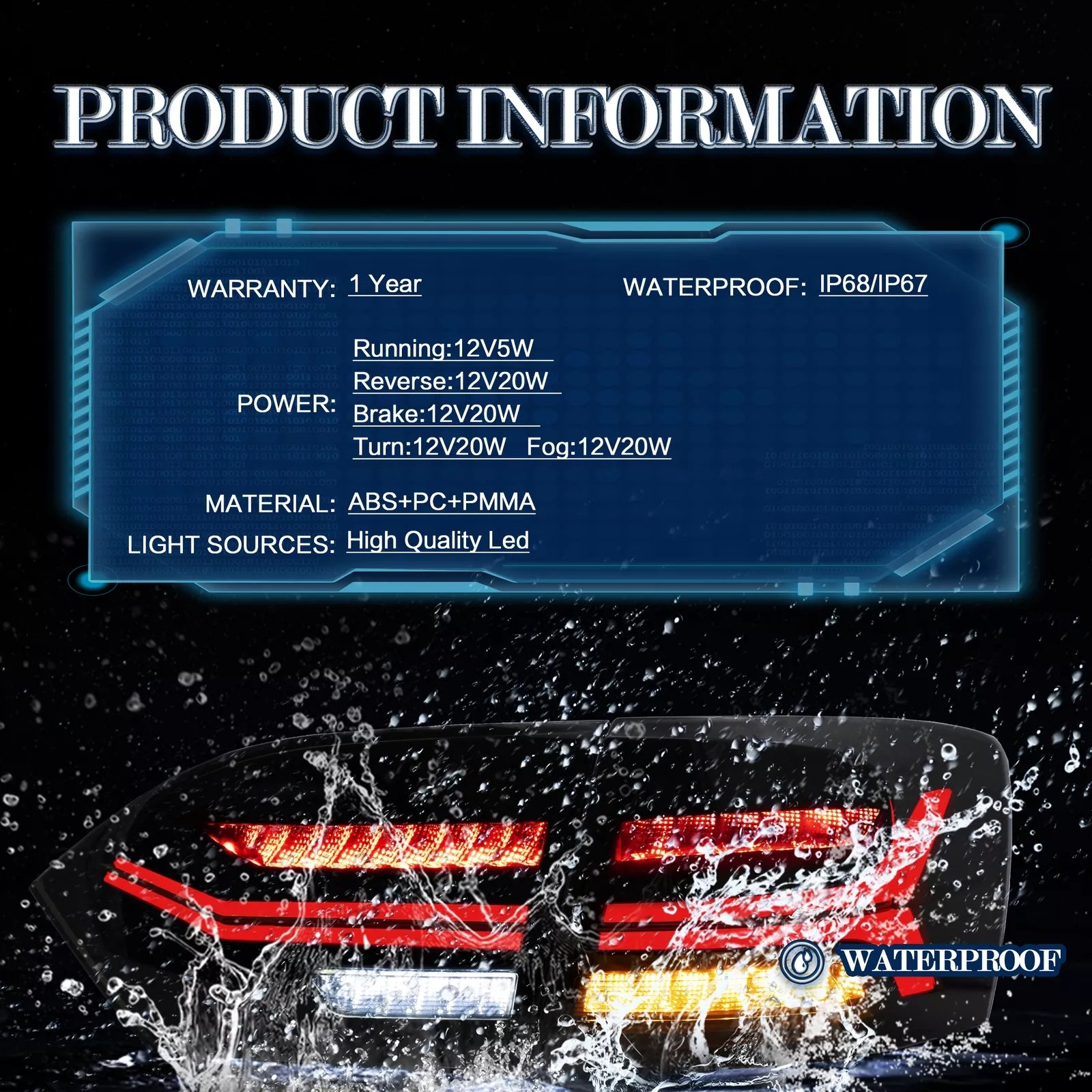 VLAND 2011-2014 Volkswagen Jetta MK6 Tail Lights With LED Sequential - Image 18