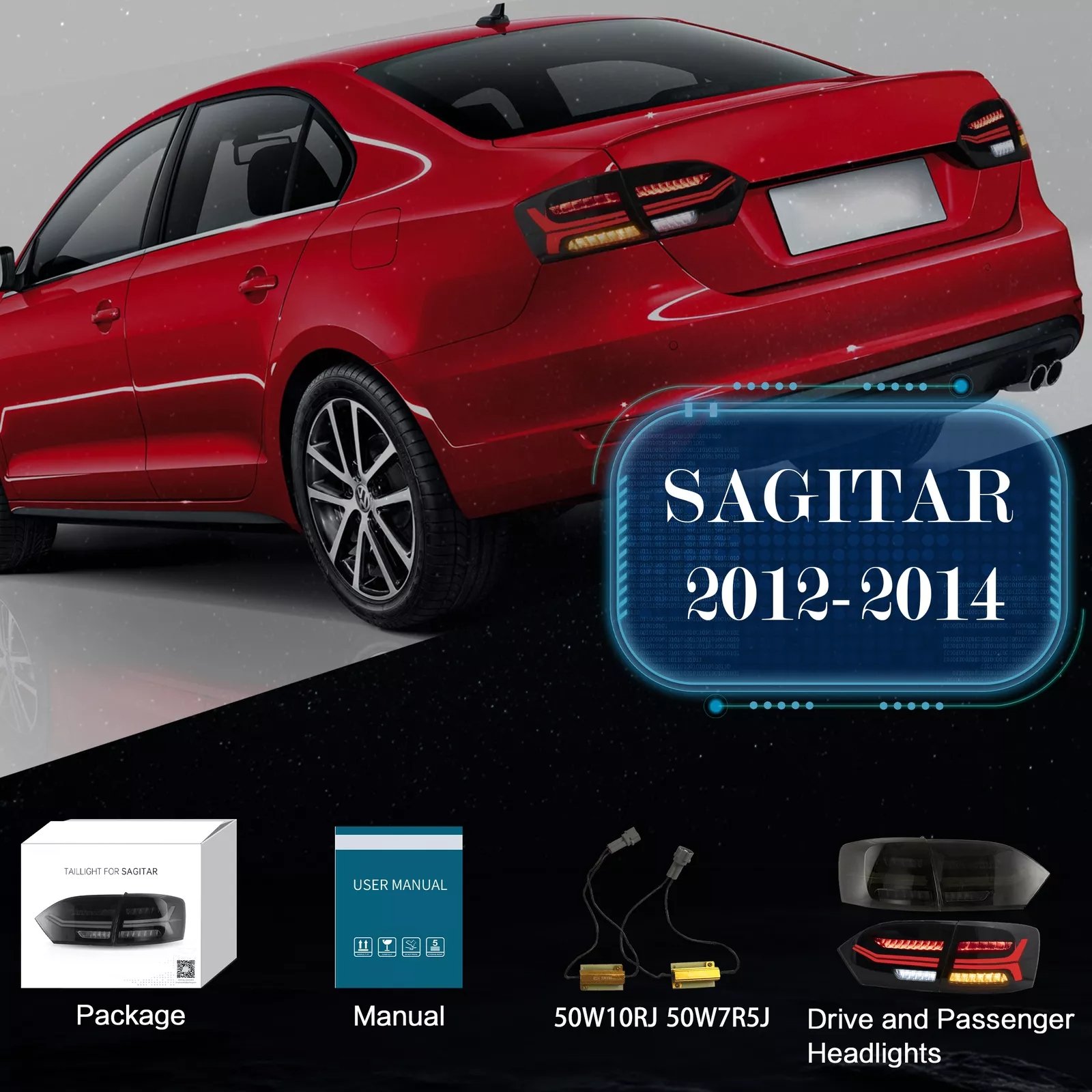 VLAND 2011-2014 Volkswagen Jetta MK6 Tail Lights With LED Sequential - Image 21