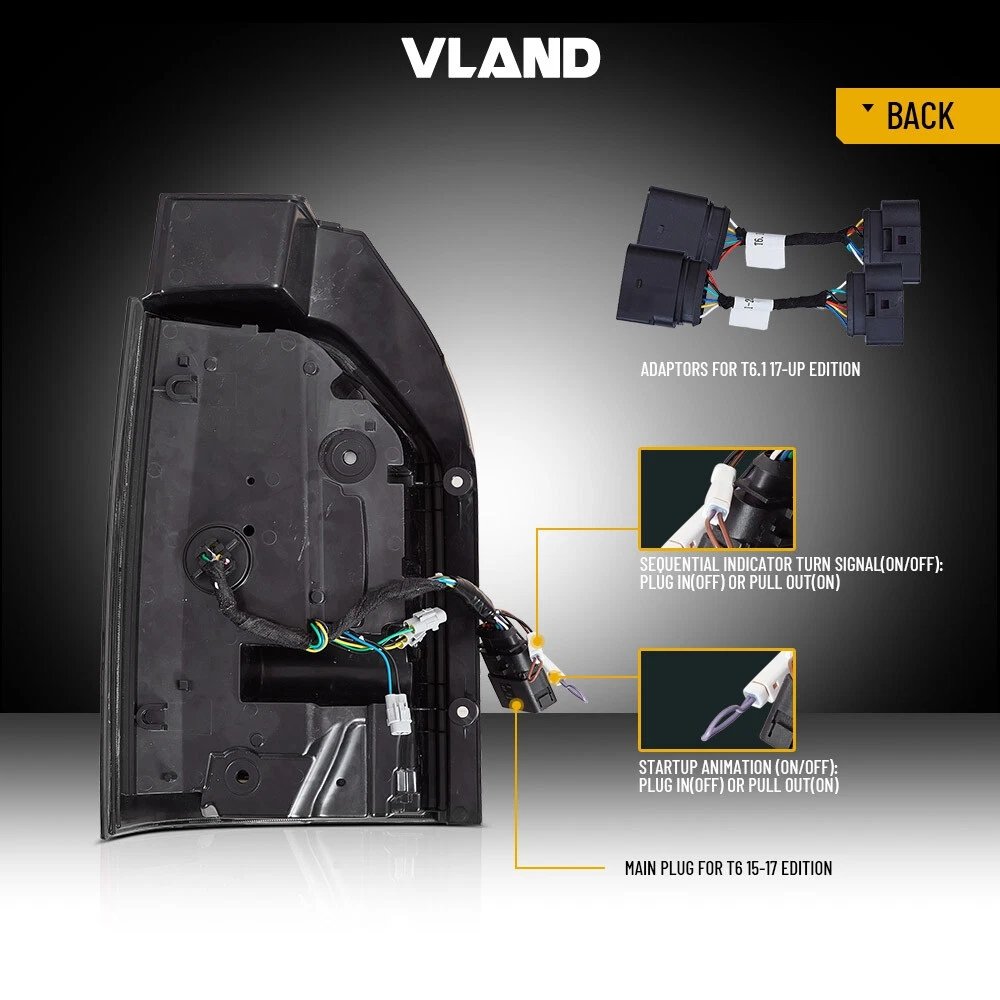 VLAND LED Tail Light For 2016-2019 VW Transporter Multivan Caravelle T6 - Image 20