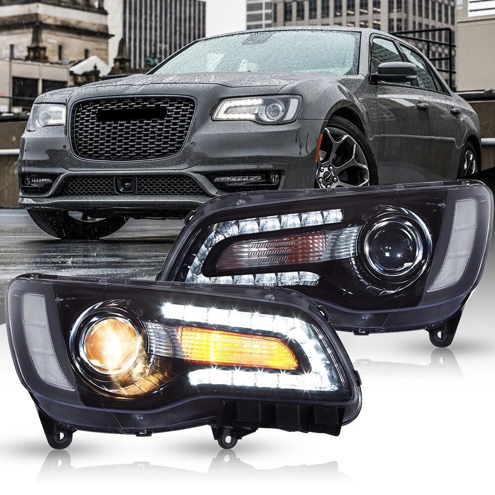 Vland 2011-2023 Chrysler 300/300C Headlights W/LED Dual Beam Projector