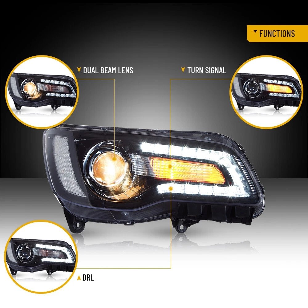 Vland 2011-2023 Chrysler 300/300C Headlights W/LED Dual Beam Projector - Image 6