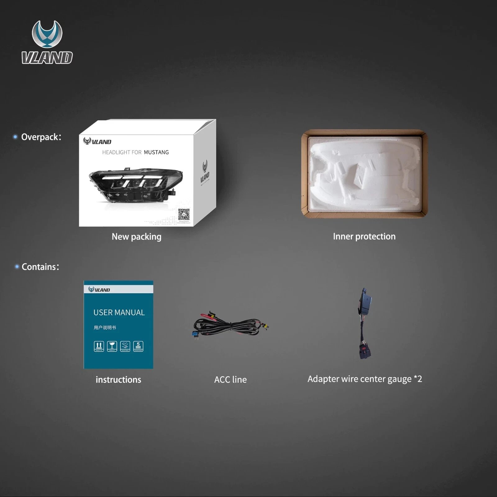 15-17 Ford Mustang LED Headlights Update 2024 S650 Style - Image 6