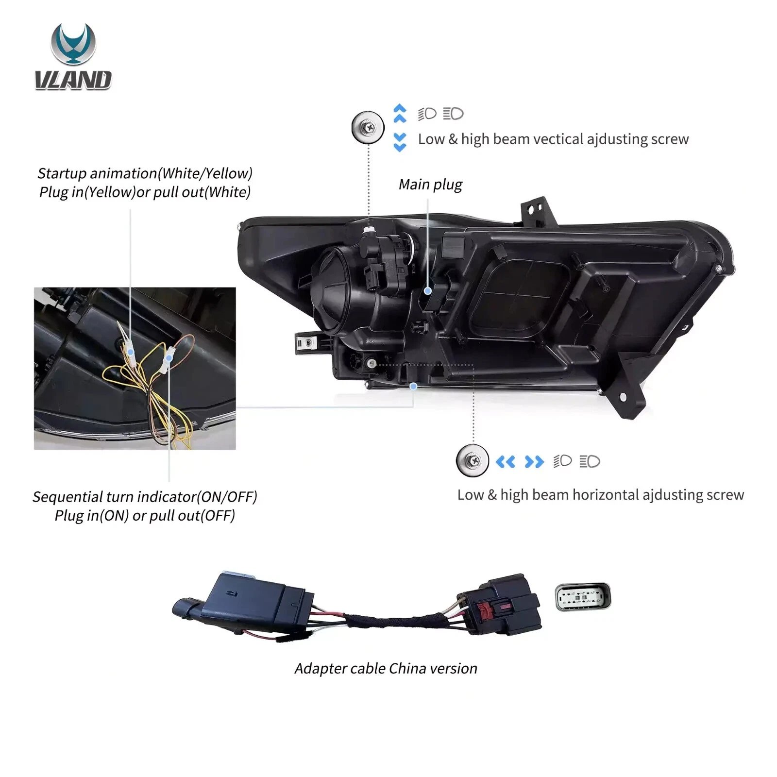 15-17 Ford Mustang LED Headlights Update 2024 S650 Style - Image 9