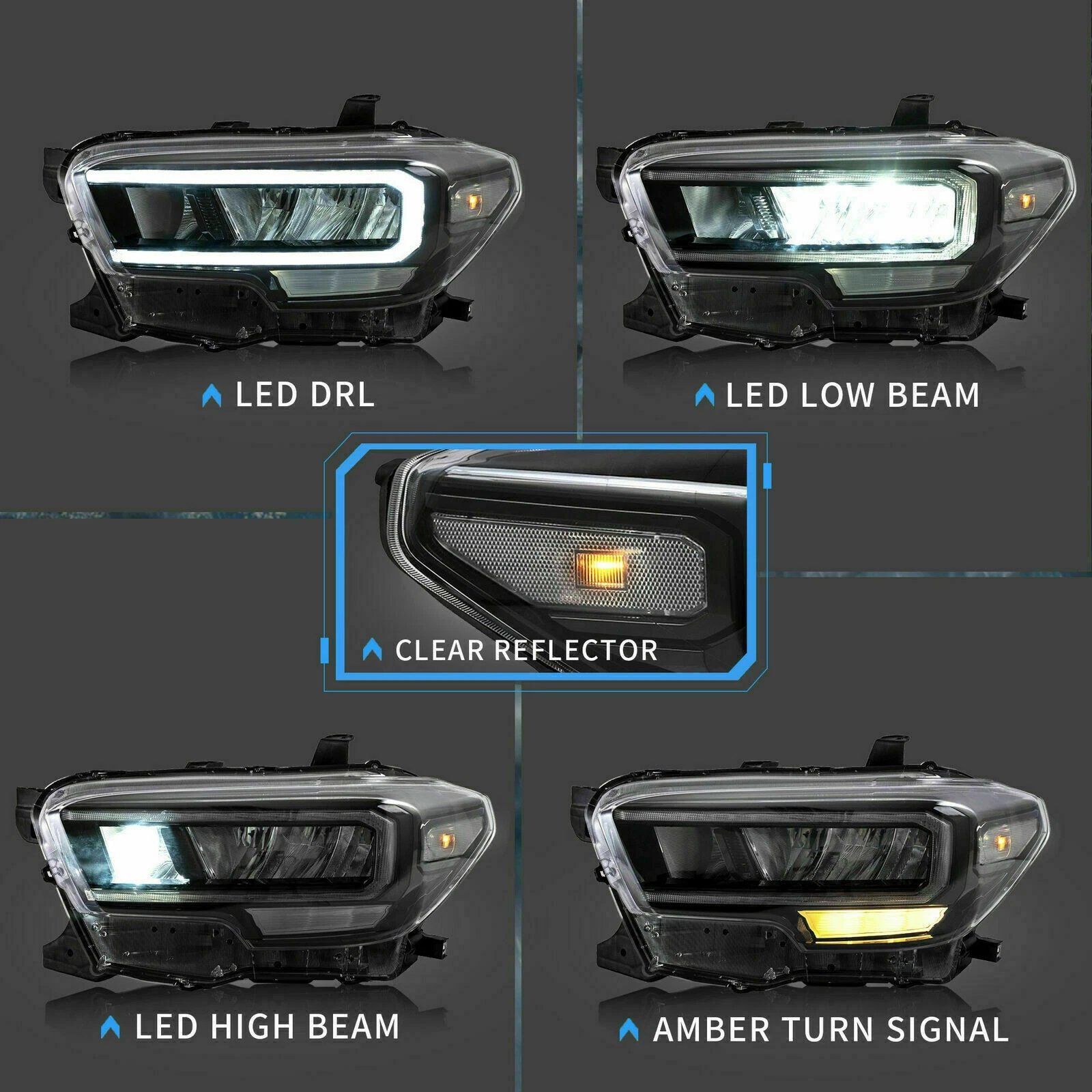 Toyota Tacoma Headlights For 2016-2023 - Image 15