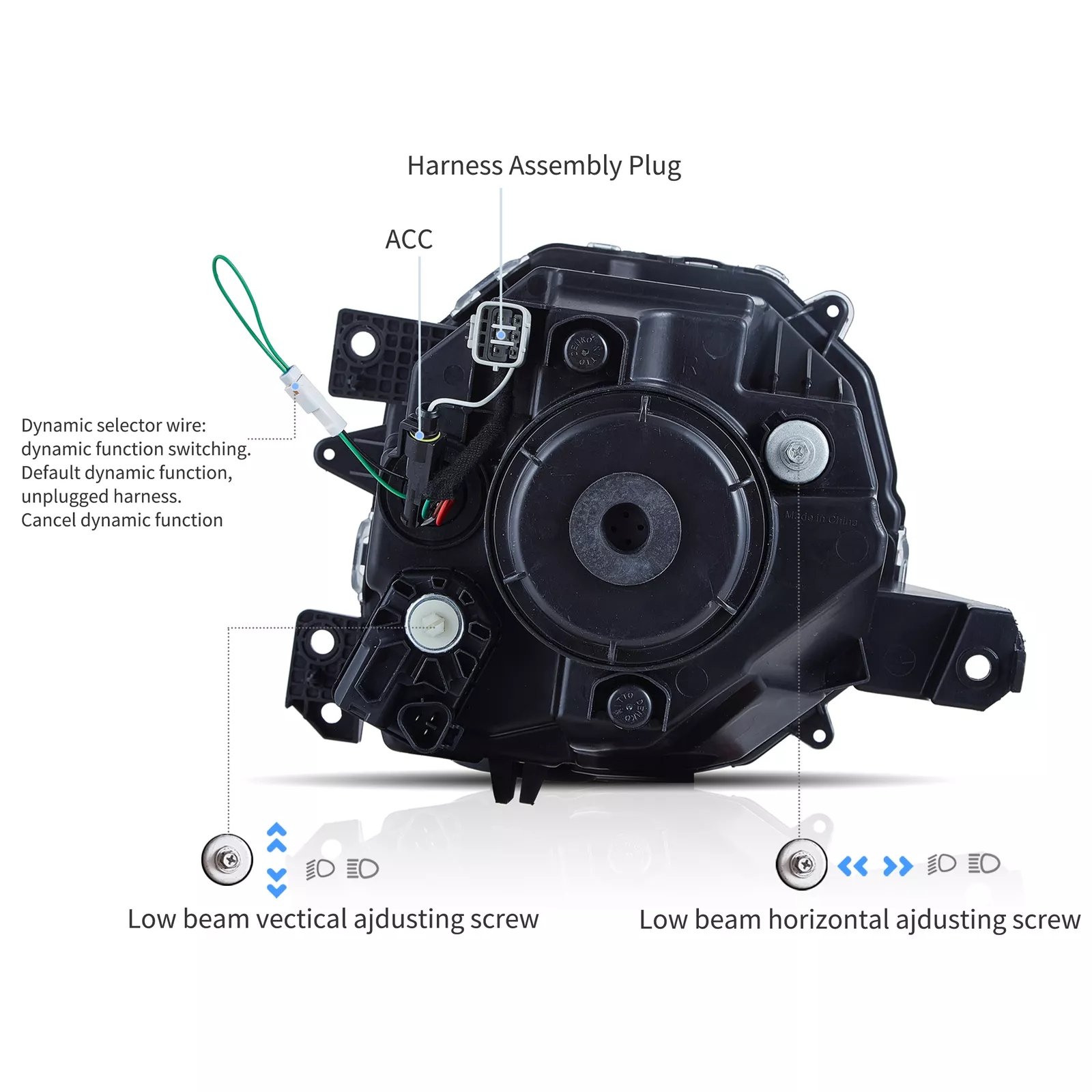 VLAND Headlights for 19-23 Suzuki Jimny Full LED Dual Beam Projector Upgrade - Image 9