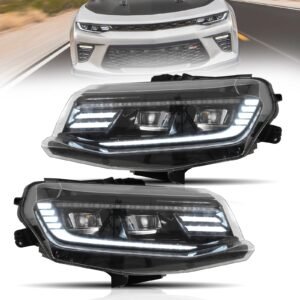 VLAND LED DRL Projector Headlights For 2016-2018 Chevrolet Camaro