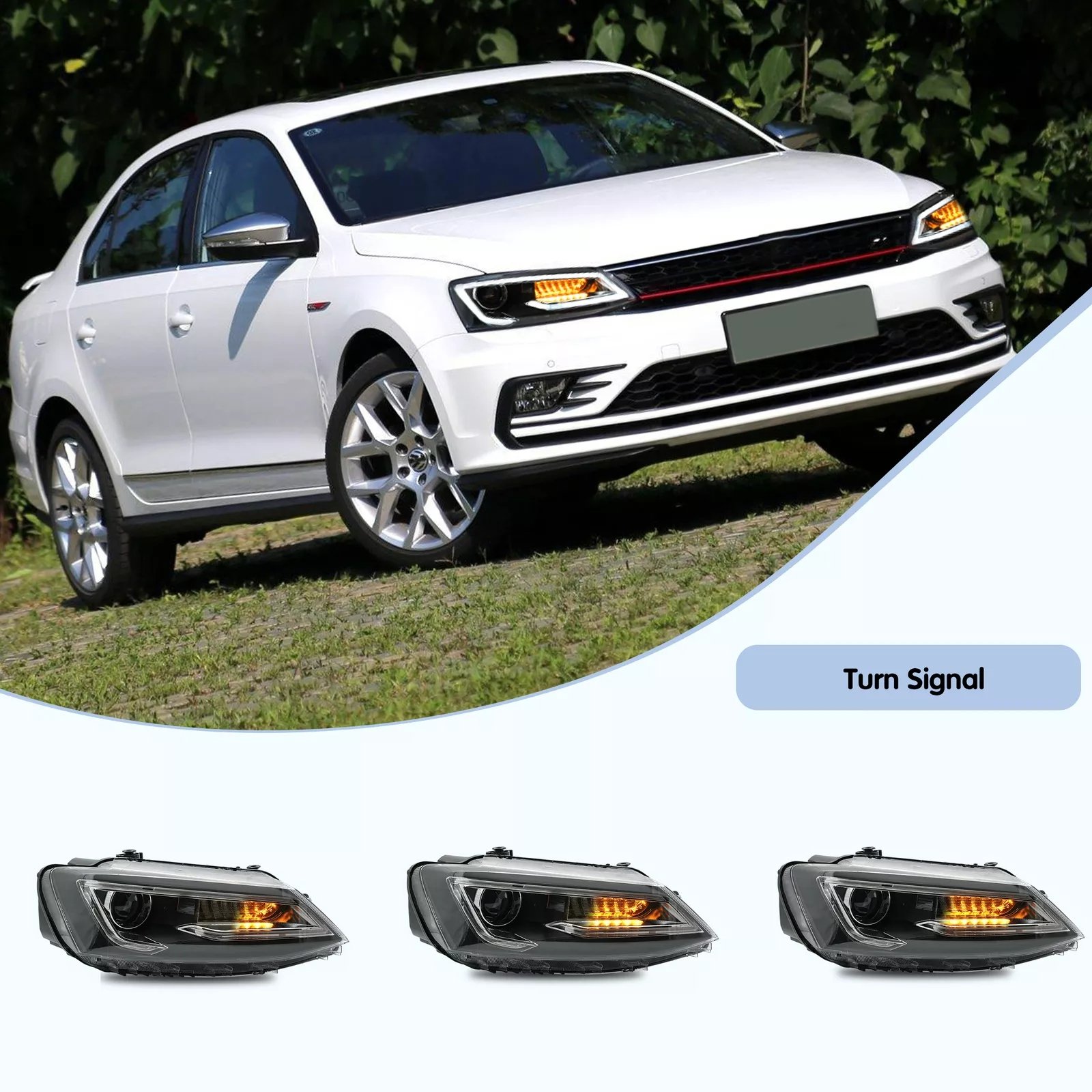 VLAND LED Headlights For 2011-2018 VW Jetta MK6 - Image 4