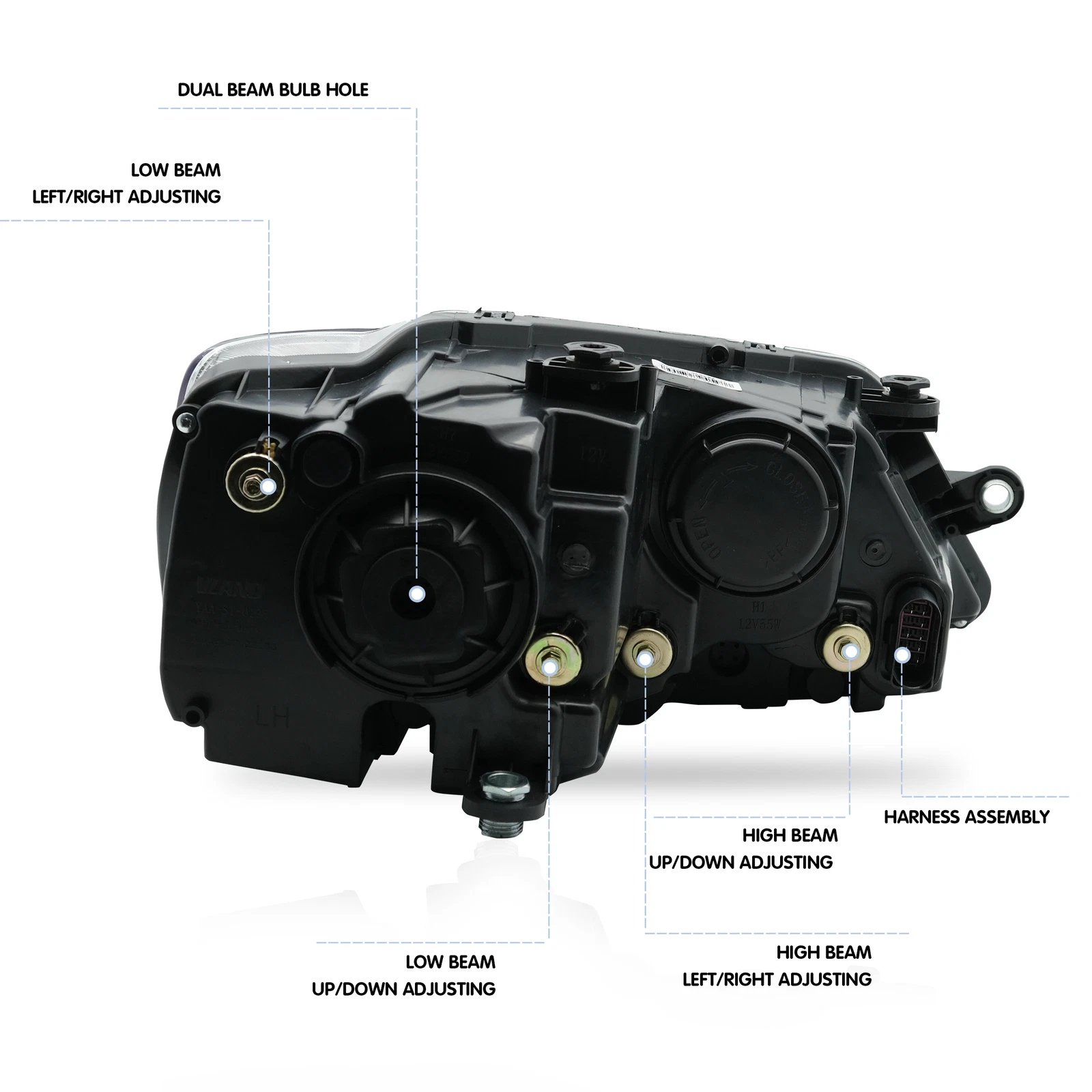 VLAND LED Headlights For 2011-2018 VW Jetta MK6 - Image 10