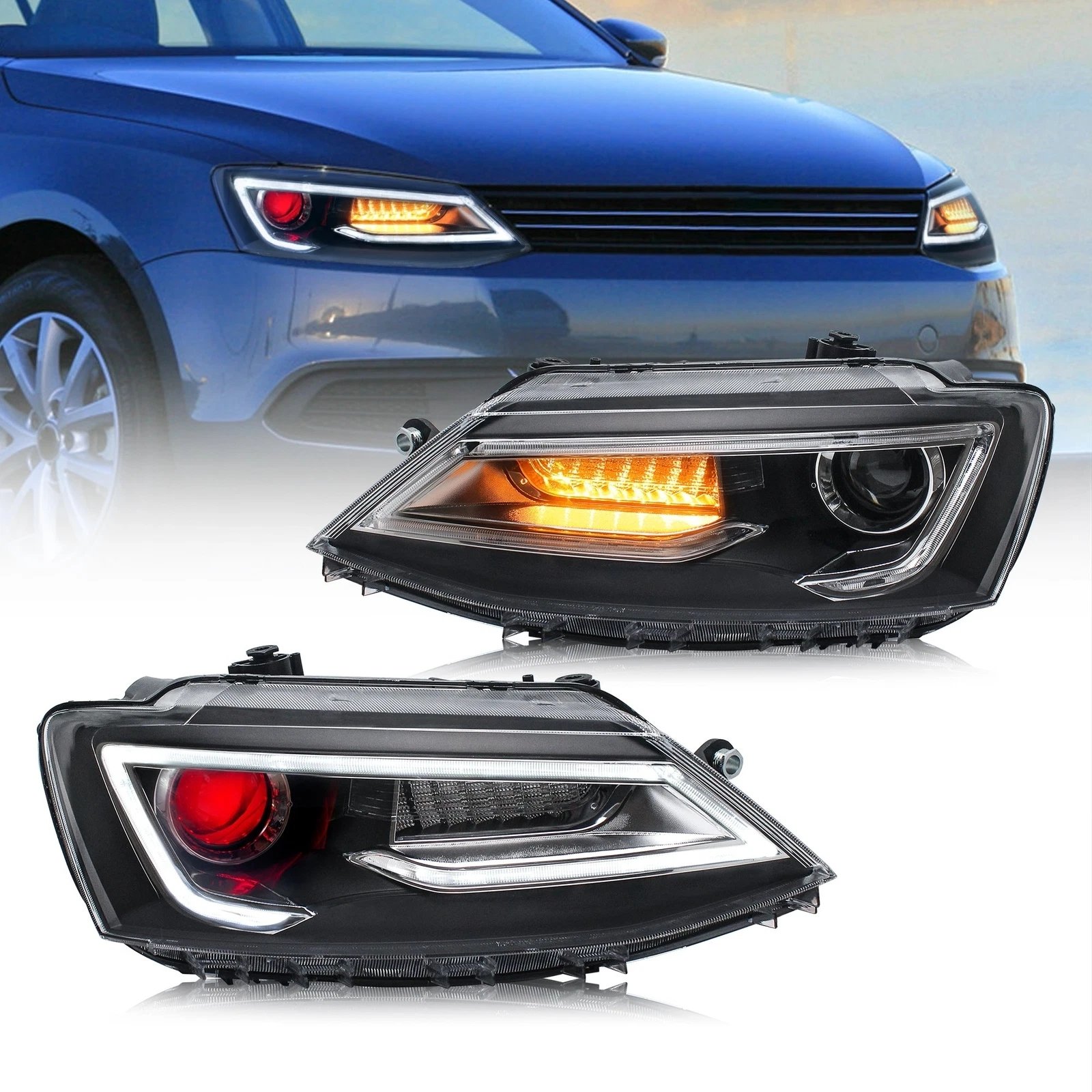 VLAND LED Headlights For 2011-2018 VW Jetta MK6 - Image 12