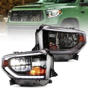 VLAND Chrome Reflector Led Headlights For Toyota Tundra 2014-2021