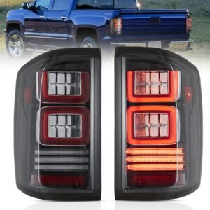 VLAND Pair LED Tail Lights Assembly For Chevy Silverado 1500 2014-2018