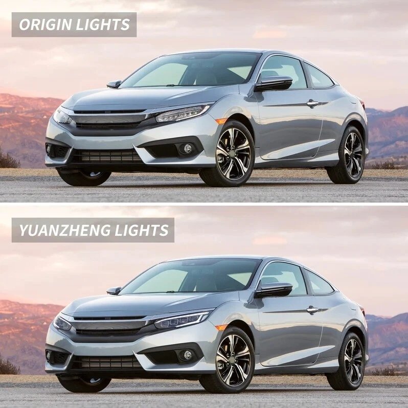 VLAND LED Headlights For 2016-2021 Honda Civic Normal Eye - Image 2