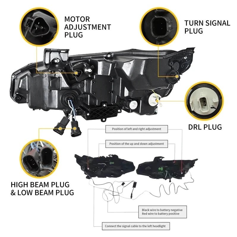 VLAND LED Headlights For 2016-2021 Honda Civic Normal Eye - Image 7