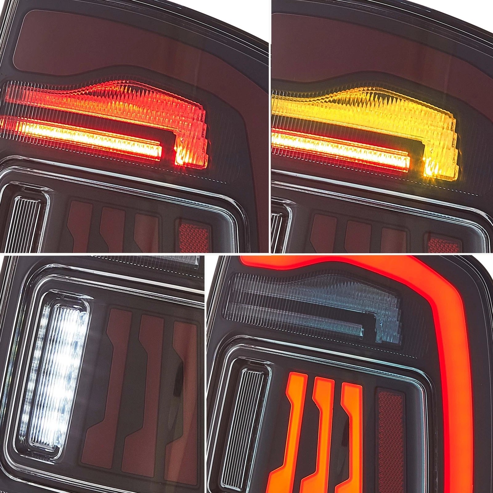 09-18 Dodge Ram 1500/2500/3500 Vland Upgrade LED Tail Lights With Amber Turn Signal - Image 4
