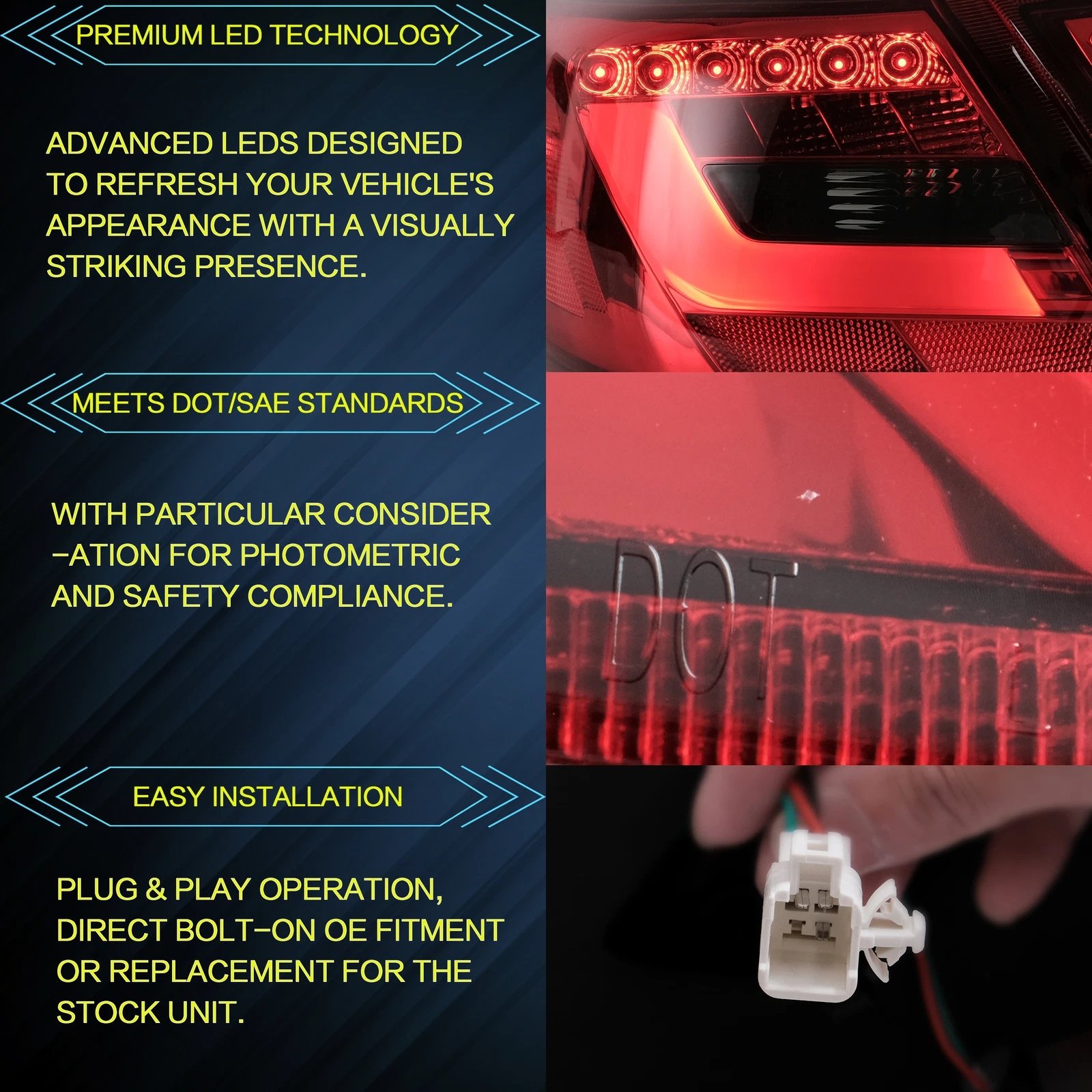 Tail Lights For Smoked Toyota Camry 2006 - 2011 - Image 19