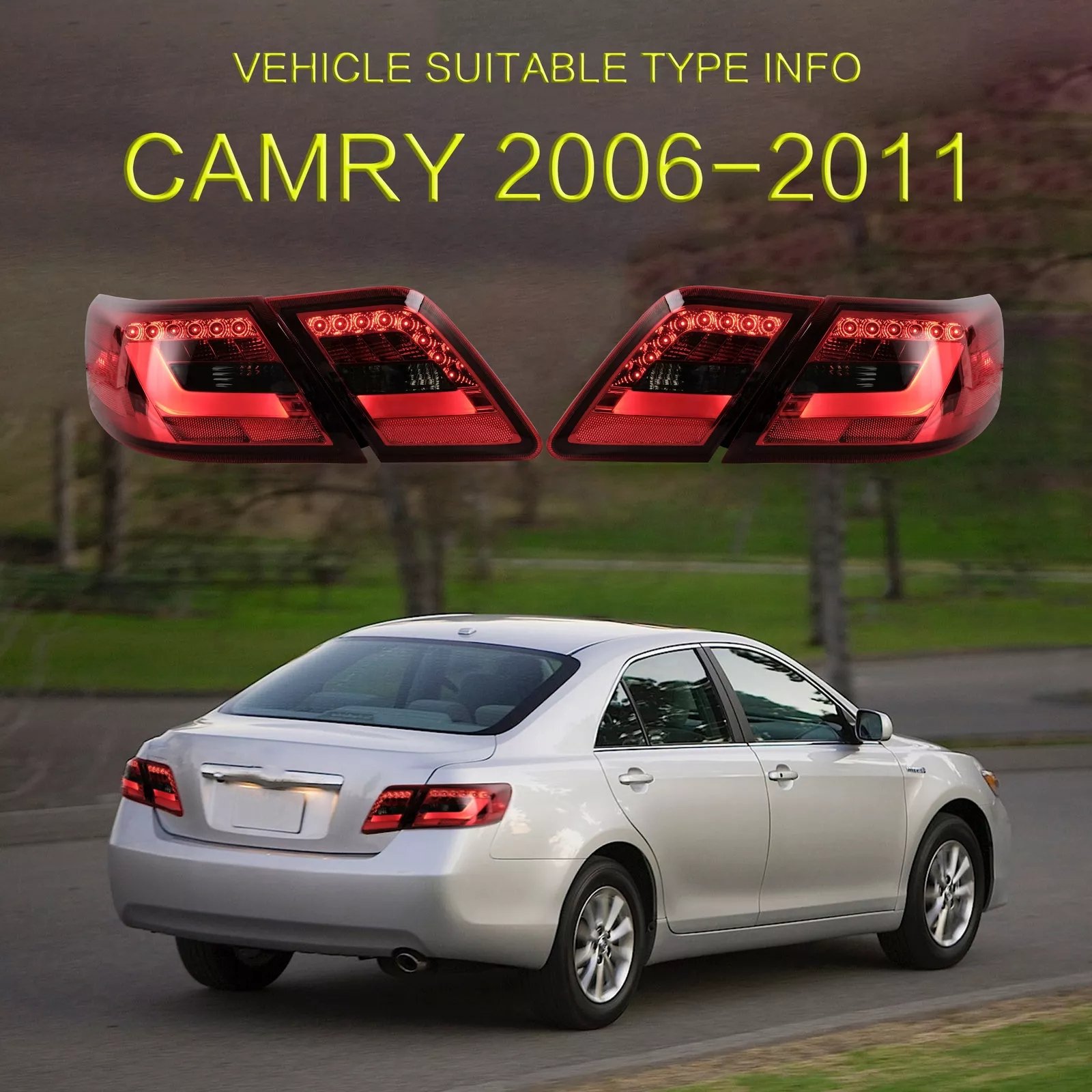 Tail Lights For Smoked Toyota Camry 2006 - 2011 - Image 17